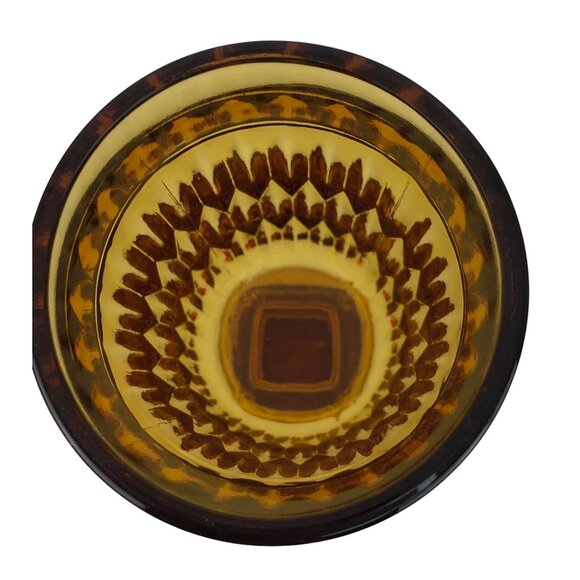 Indiana Glass Colony Park Lane Amber Wine Water Goblet Footed - Picture 5 of 10